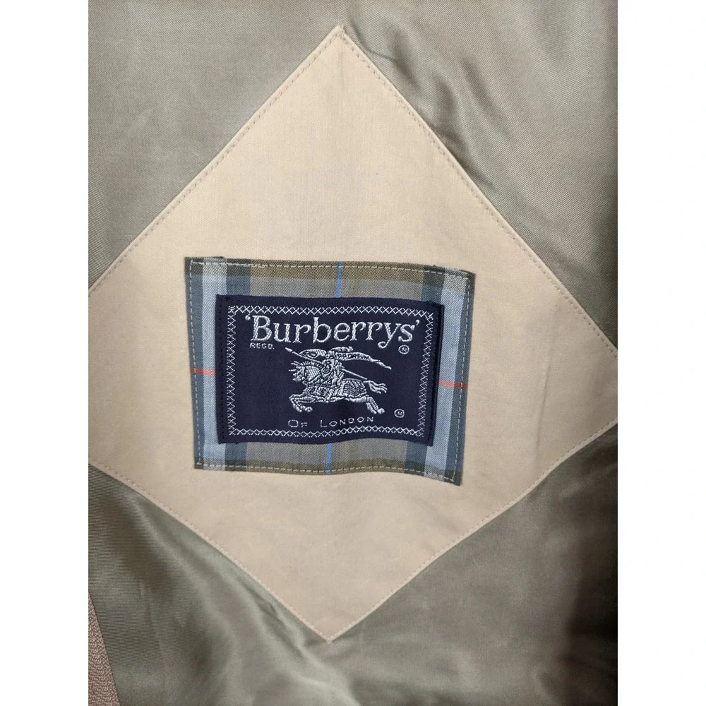 Burberrys of London Vintage Mens 100% Wool Zip In Vest Liner only Tan Khaki 54